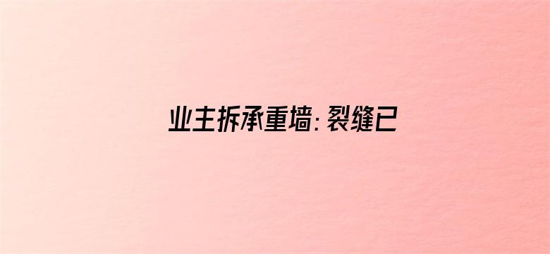 业主拆承重墙：裂缝已蔓延到21层